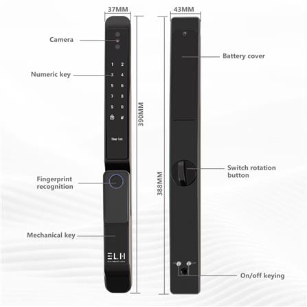 กลอนดิจิตอล ELH S3 ULTRA SLIM สีดำ_7
