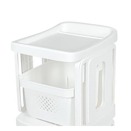 ชั้นลิ้นชัก 2 ชั้น STACKO GENTLE 32x38x81 ซม. สีขาว_4