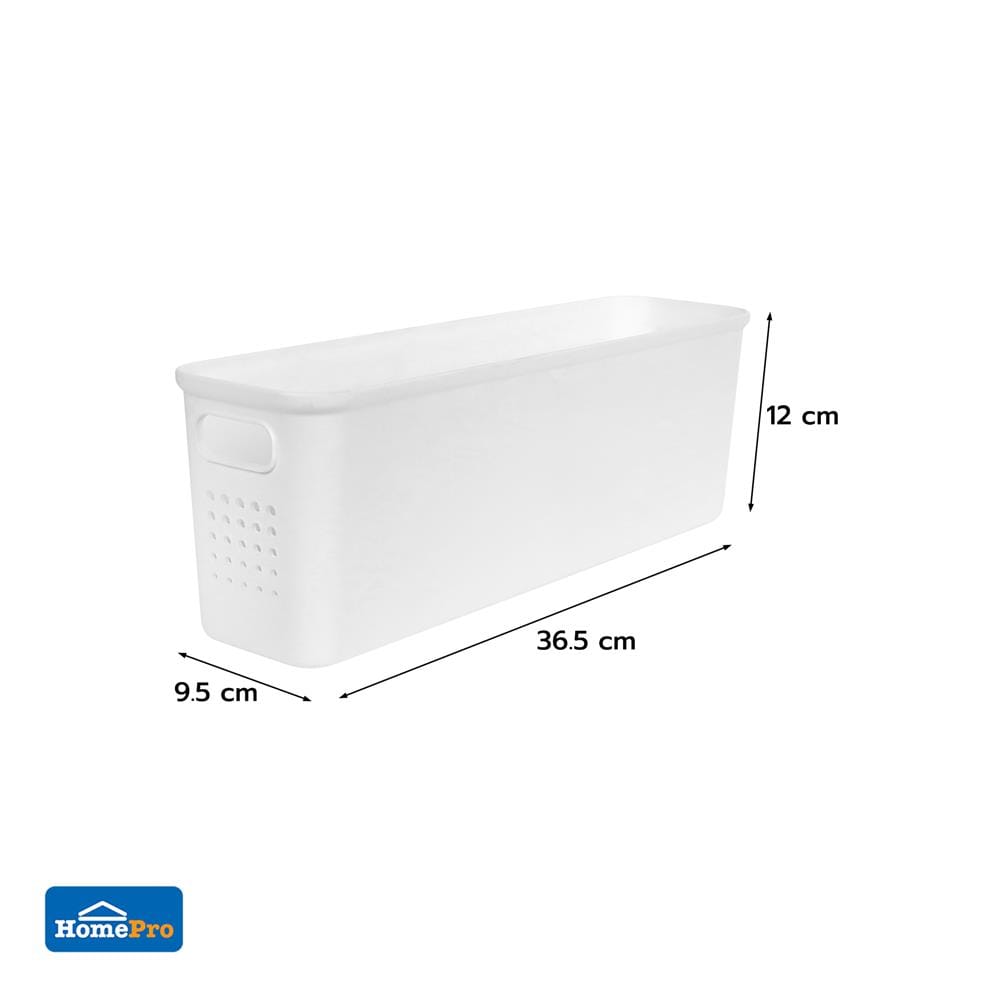 กล่องอเนกประสงค์ STACKO BONNIE S 36.5x9.5x12 ซม. สีขาว