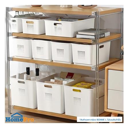 กล่องอเนกประสงค์ STACKO BONNIE L 36x25.5x12 ซม. สีขาว_5