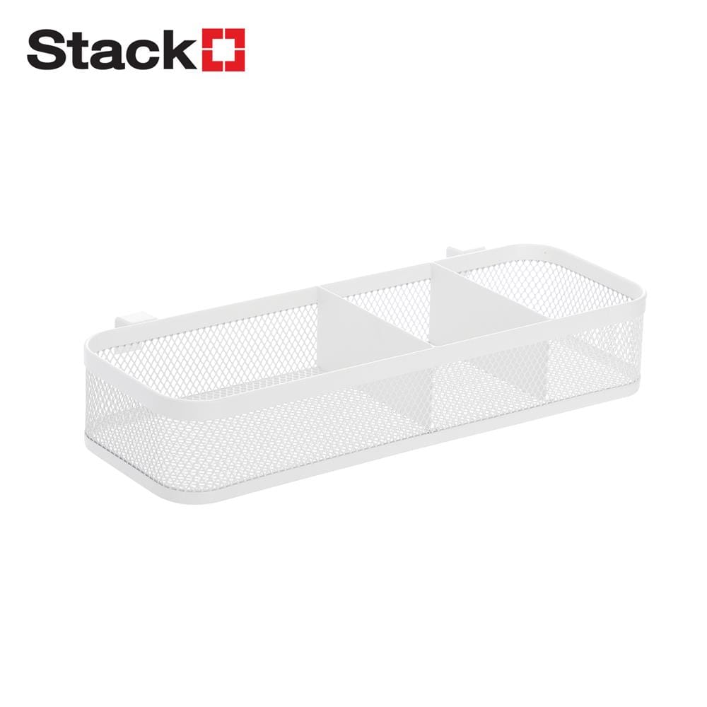 ตะกร้าแบ่งช่อง STACKO EZY 28x11.5x5.2 ซม. สีขาว_1