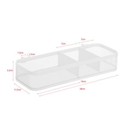 ตะกร้าแบ่งช่อง STACKO EZY 28x11.5x5.2 ซม. สีขาว_7