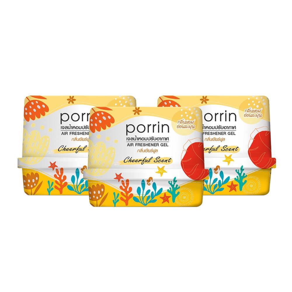 เจลปรับอากาศ PORRIN CHEERFUL 180 กรัม แพ็ก 3 ชิ้น_1