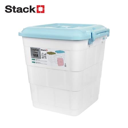 กล่องฝาล็อกทรงสูง STACKO 15 ลิตร 28.5x30x31.5 ซม. สีฟ้า_0
