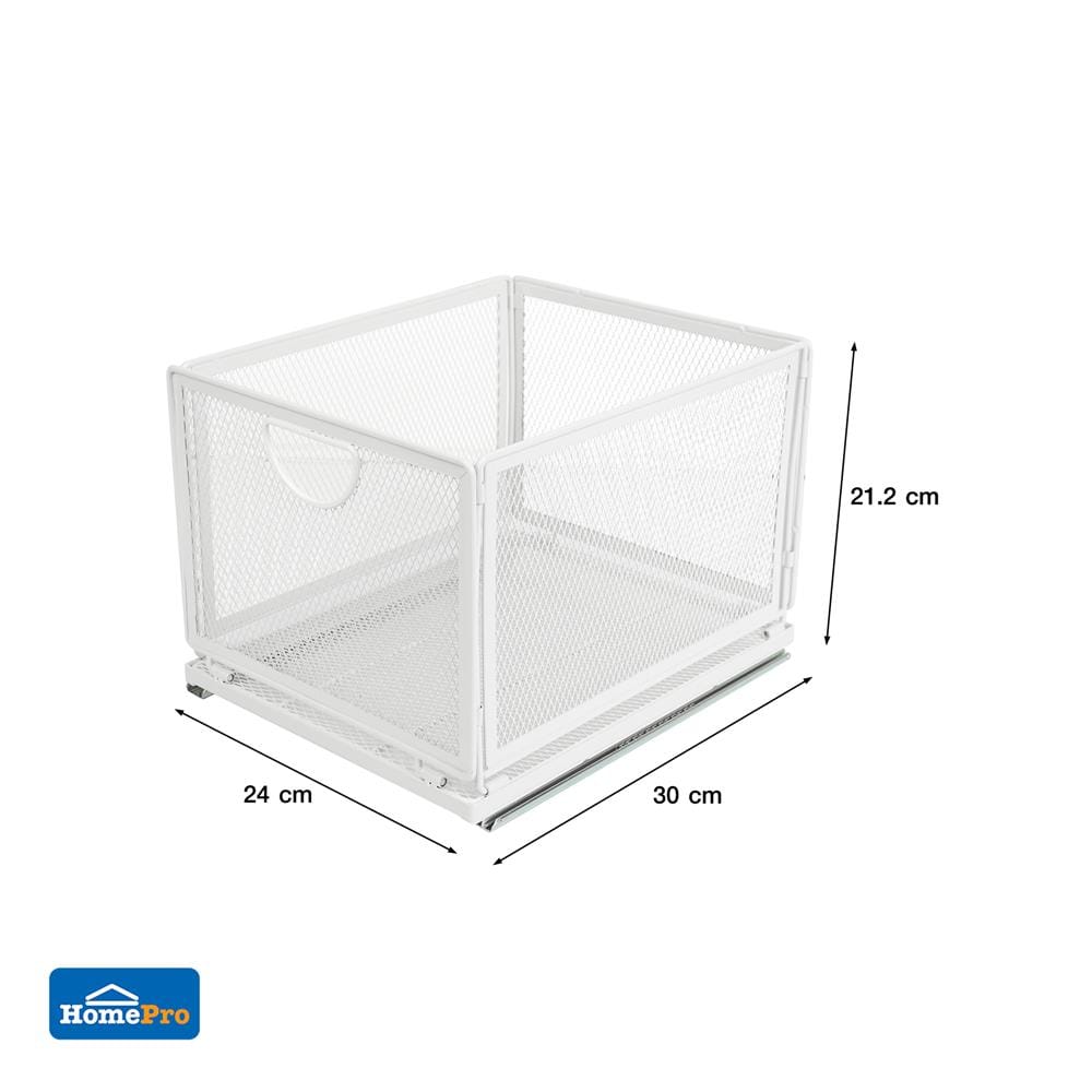 ตะกร้าในตู้ครัวมีรางเลื่อน KECH INSPACE SIZE L 30x24x21.2 ซม.