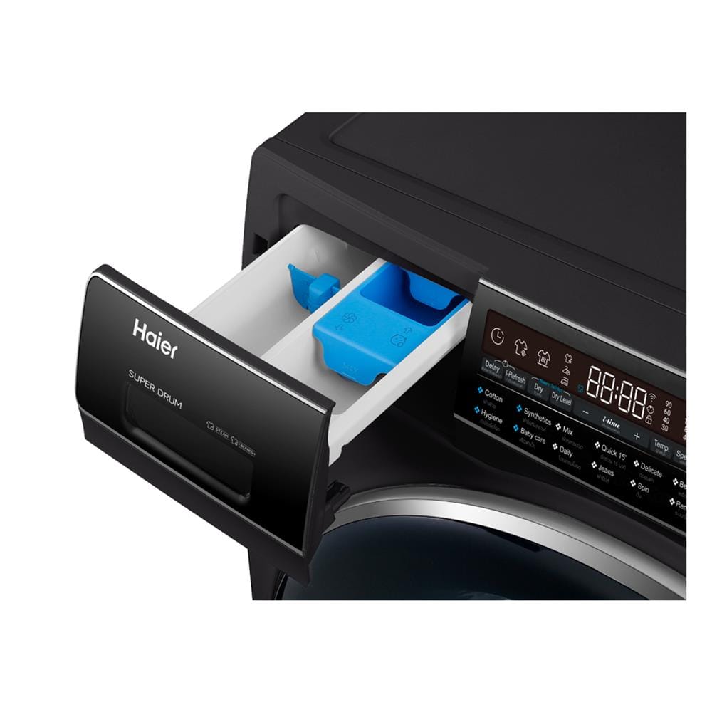 เครื่องซักอบผ้าฝาหน้า HAIER HWD150-BP14986ES8U1 15/10 กก. 1400RPM อินเวอร์เตอร์ สีเทาเข้ม