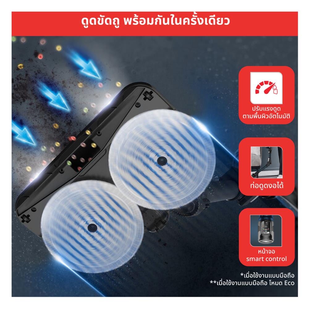 เครื่องดูดฝุ่นแบบด้าม TEFAL TY9AD2WO