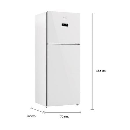 ตู้เย็น 2 ประตู BEKO RDNT470E10VZJHFGW 14.6 คิว กระจกขาว_4