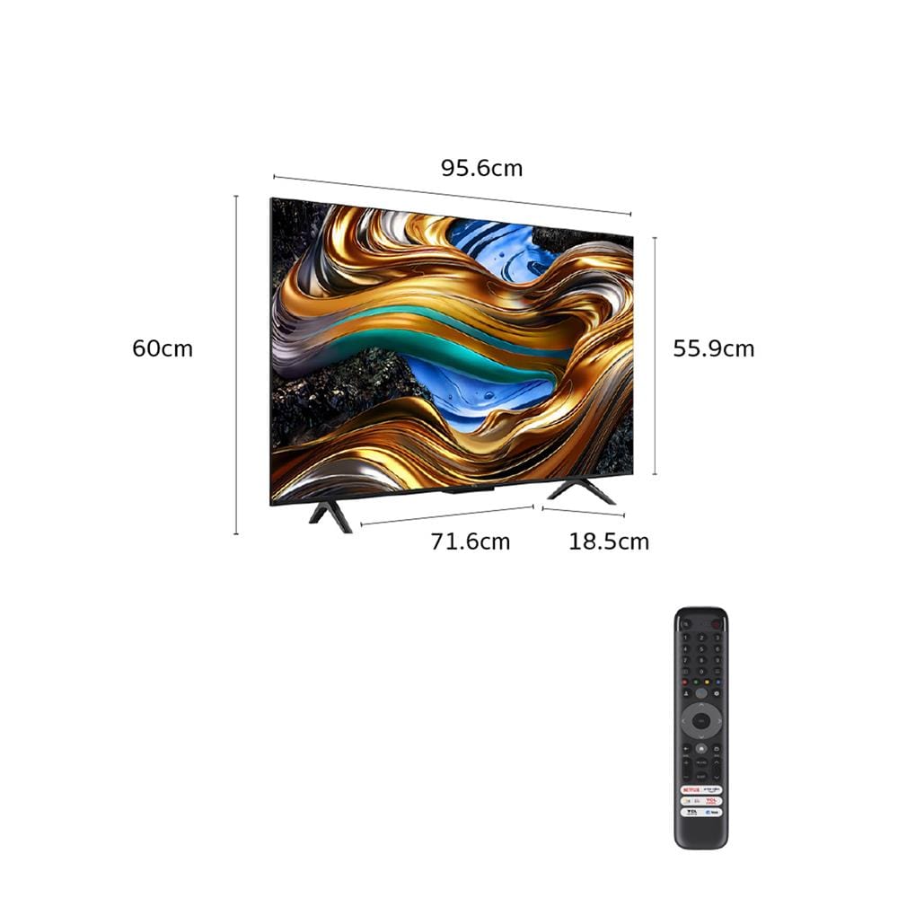 ทีวีแอลอีดี 43 นิ้ว TCL (4K, LED, GOOGLE TV) 43P755