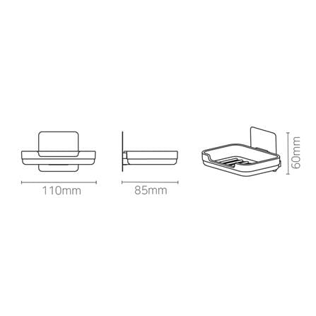 ที่ใส่สบู่ DEHUB VSR110-CW60 สีขาว_4