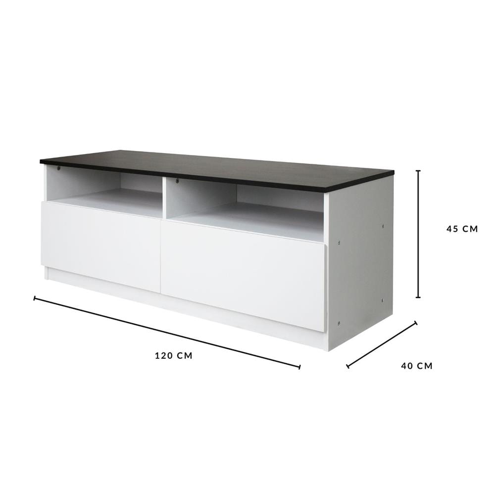 ตู้วางทีวี LUVORA ARMADIO LVR0033 120 ซม. สีขาว/น้ำตาลเข้ม