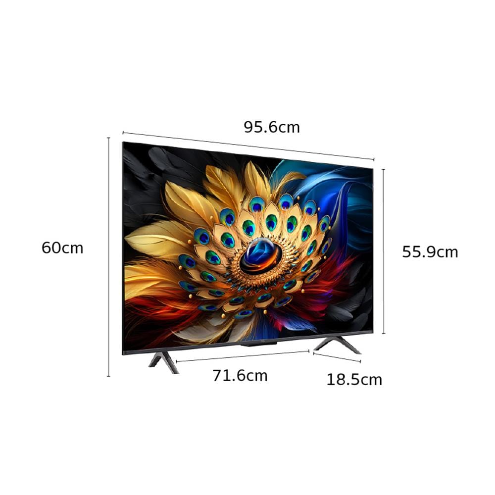 ทีวีคิวแอลอีดี 43 นิ้ว TCL (4K, QLED, GOOGLE TV) 43C655