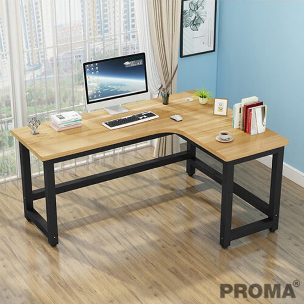 โต๊ะทำงานเข้ามุมด้านขวา PROMA OD40R L SHAPE 120 ซม. สีน้ำตาล (ไม่มีตู้เอกสาร)_4