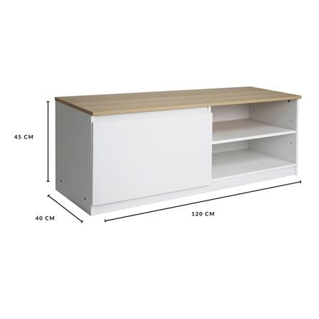 ตู้วางทีวี LUVORA ARMADIO LVR0032 120 ซม. สีขาว/โอ๊ค_5