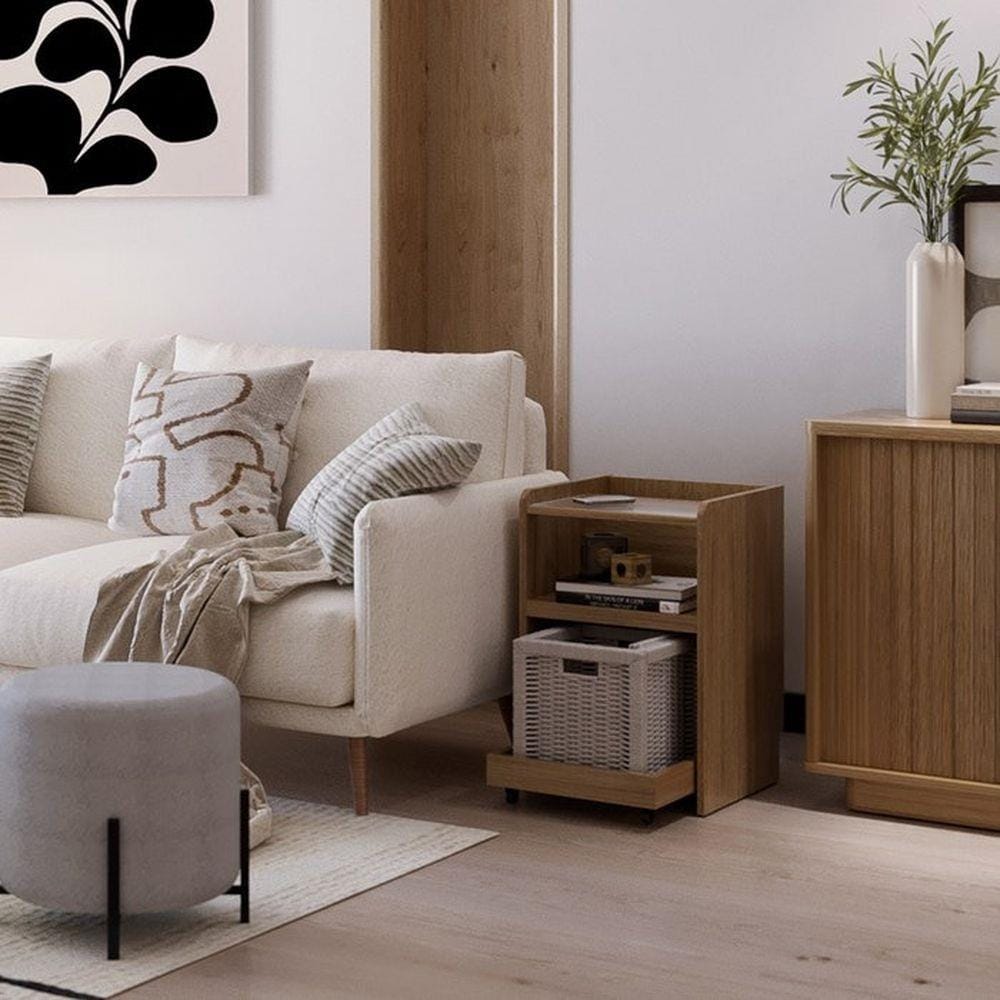 ตู้ข้างเตียง SB FURNITURE VALLEY 19230516 40 ซม. สีไม้อ่อน