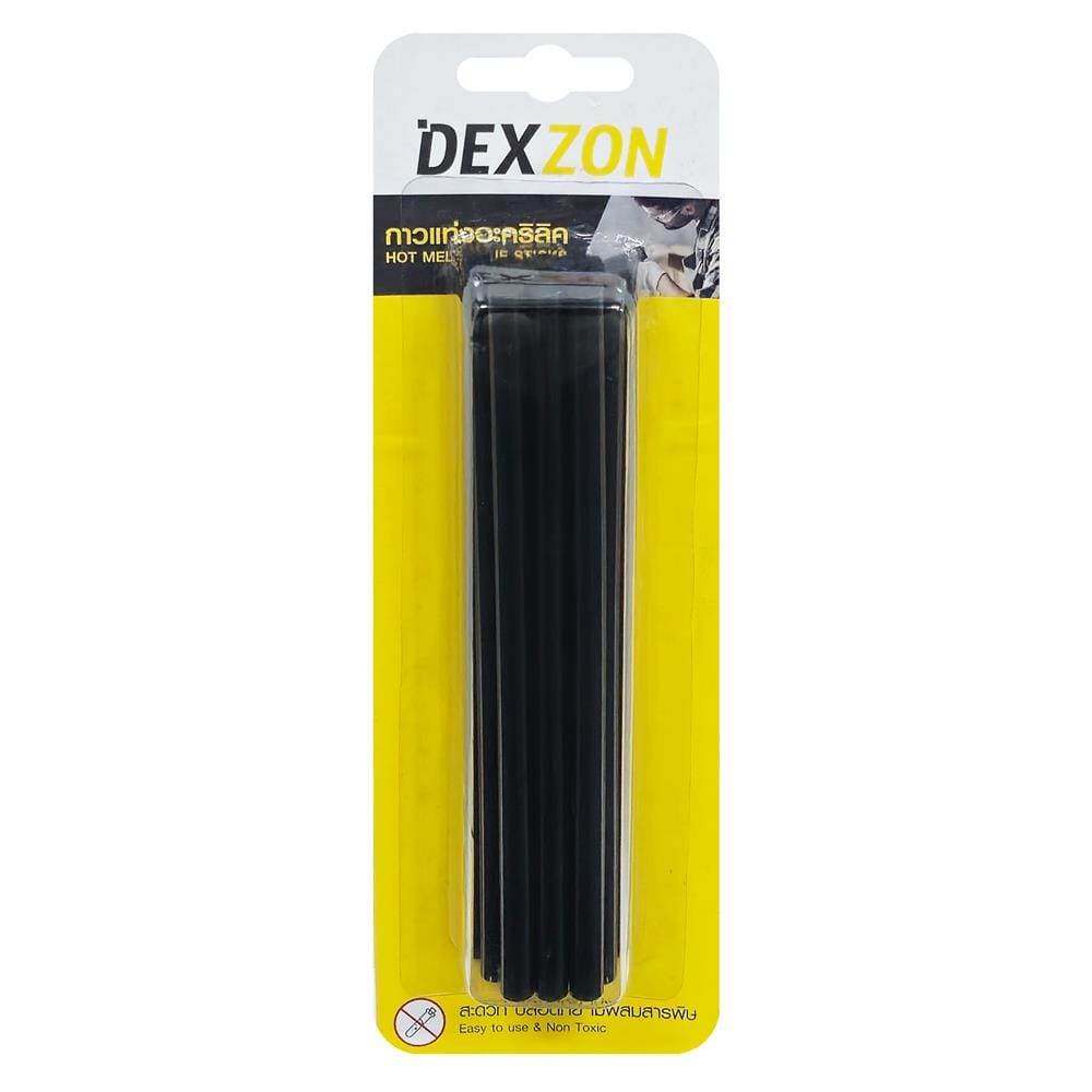 กาวแท่ง DEXZON 5/16 นิ้วX15 ซม. สีดำ แพ็ก 12 ชิ้น