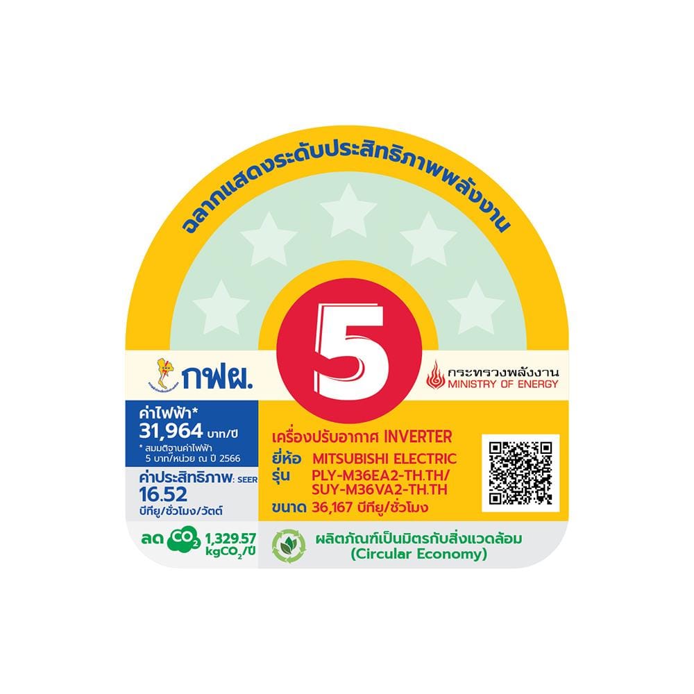 แอร์เพดาน MITSUBISHI PLY-M36EA2 36167 บีทียู 220V อินเวอร์เตอร์