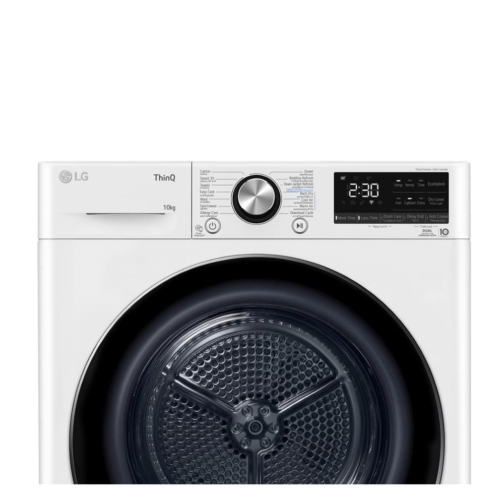 เครื่องอบผ้าฝาหน้า LG RV10VHP3W1 10 กก. HEAT PUMP สีขาว