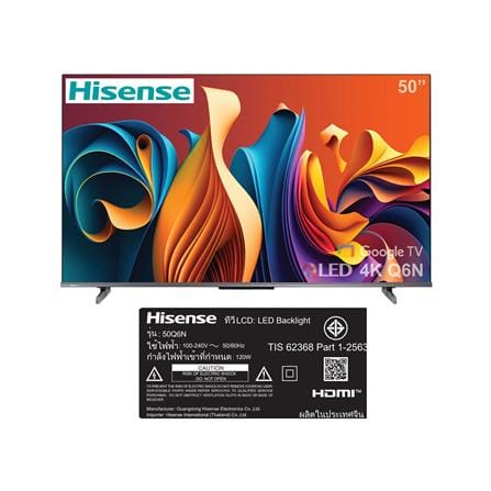 ทีวีคิวแอลอีดี 50 นิ้ว HISENSE (4K, QLED, GOOGLE TV) 50Q6N_7