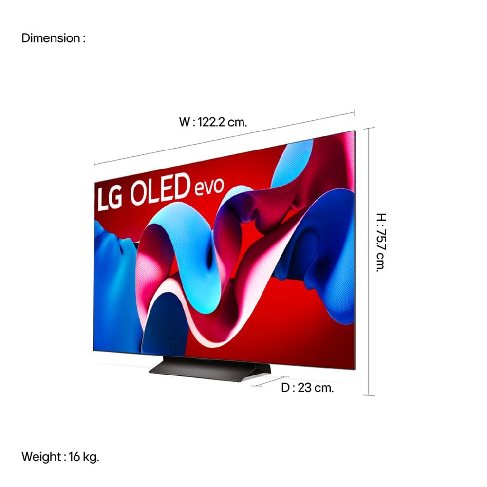 ทีวีโอแอลอีดี 55 นิ้ว LG (4K, OLED, SMART TV) OLED55C4PSA.ATM