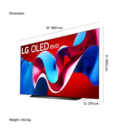 ทีวีโอแอลอีดี 83 นิ้ว LG (4K, OLED, SMART TV) OLED83C4PSA.ATM_6