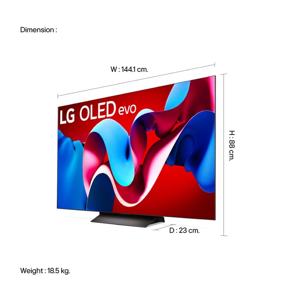 ทีวีโอแอลอีดี 65 นิ้ว LG (4K, OLED, SMART TV) OLED65C4PSA.ATM