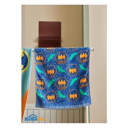 ผ้าขนหนู SATIN PLUS BATMAN 15X30 นิ้ว สีฟ้า_2