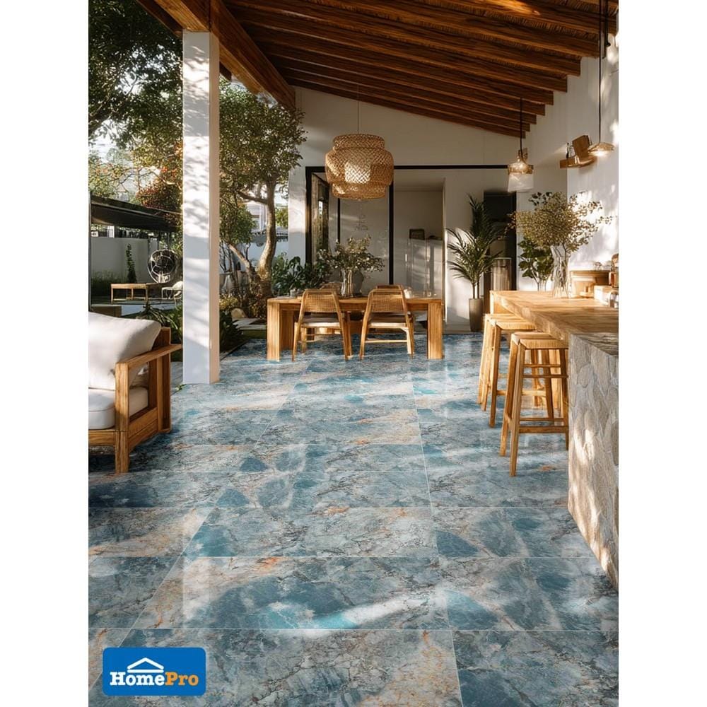 กระเบื้องพื้นพอร์ซเลน 60x120 ซม. COTTO กลาเซียร์ เขียว PM 1.44 ตร.ม.