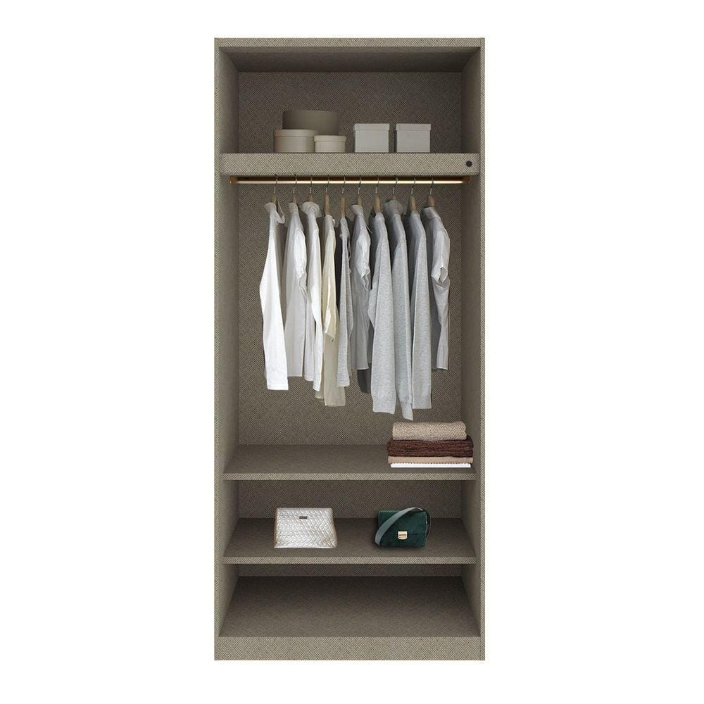 ตู้เสื้อผ้า 2 บานเปิด SB BUILT IN WARDROBE PLUS 59061075 100 ซม. สี CANYON OAK