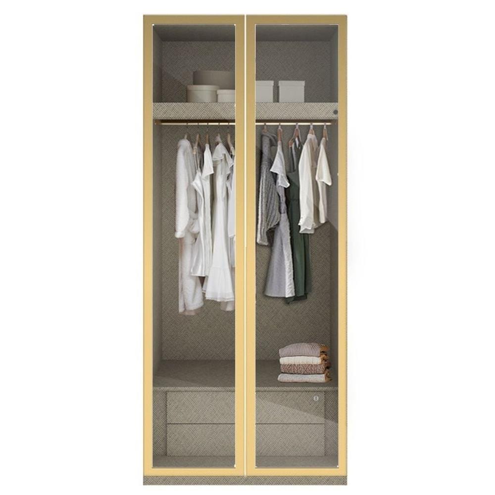 ตู้เสื้อผ้า 2 บานเปิด SB BUILT IN WARDROBE PLUS 59061083 100 ซม. สีทอง