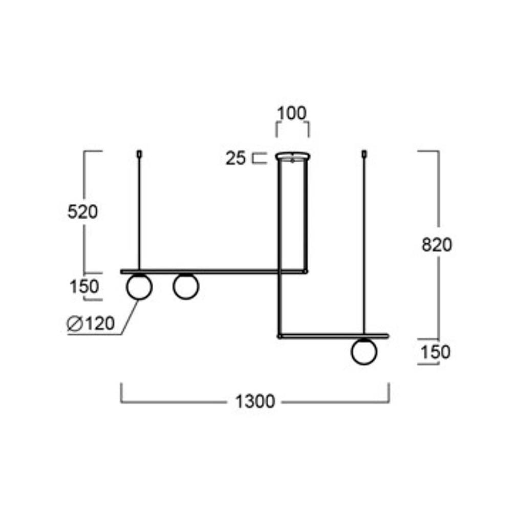 ไฟช่อ LUMAX 01-02881 สีขาว/ทอง 3 หัว