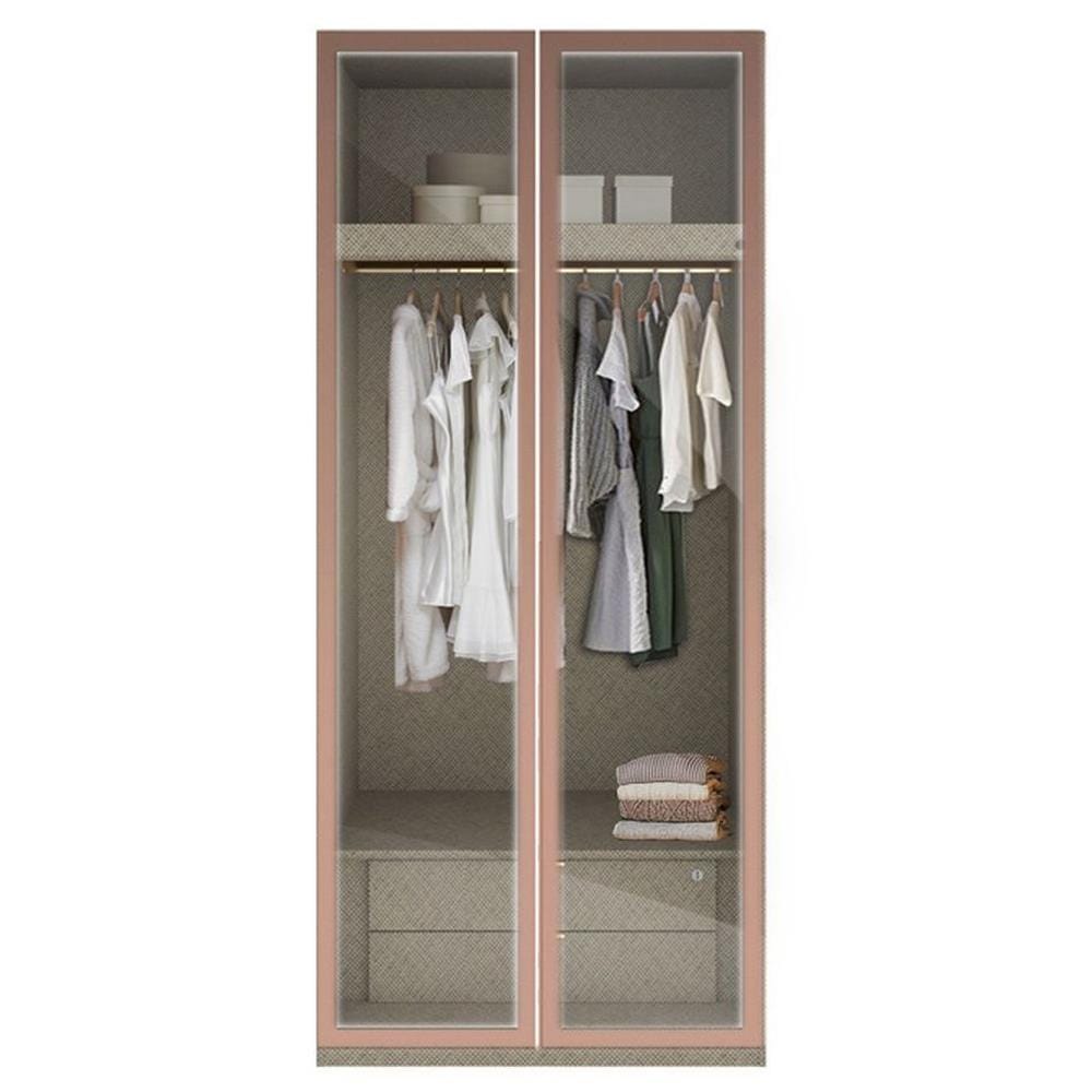 ตู้เสื้อผ้า 2 บานเปิด SB BUILT IN WARDROBE PLUS 59061089 100 ซม. สีโรสโกลด์