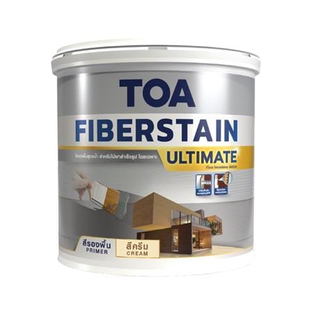 สีรองพื้นไม้ฝาไฟเบอร์ซีเมนต์ TOA FIBERSTAIN ULTIMATE สีเทา ด้าน 1 แกลลอน_0