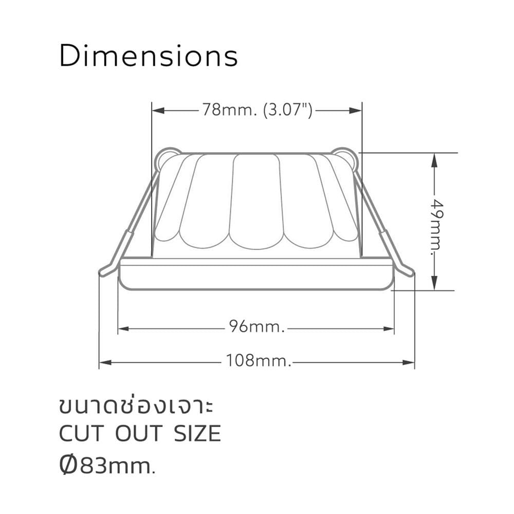 ดาวน์ไลท์ LED LAMPTAN SWOP 3.7 นิ้ว 9 วัตต์ DAYLIGHT/COOL WHITE/WARM WHITE สีขาว
