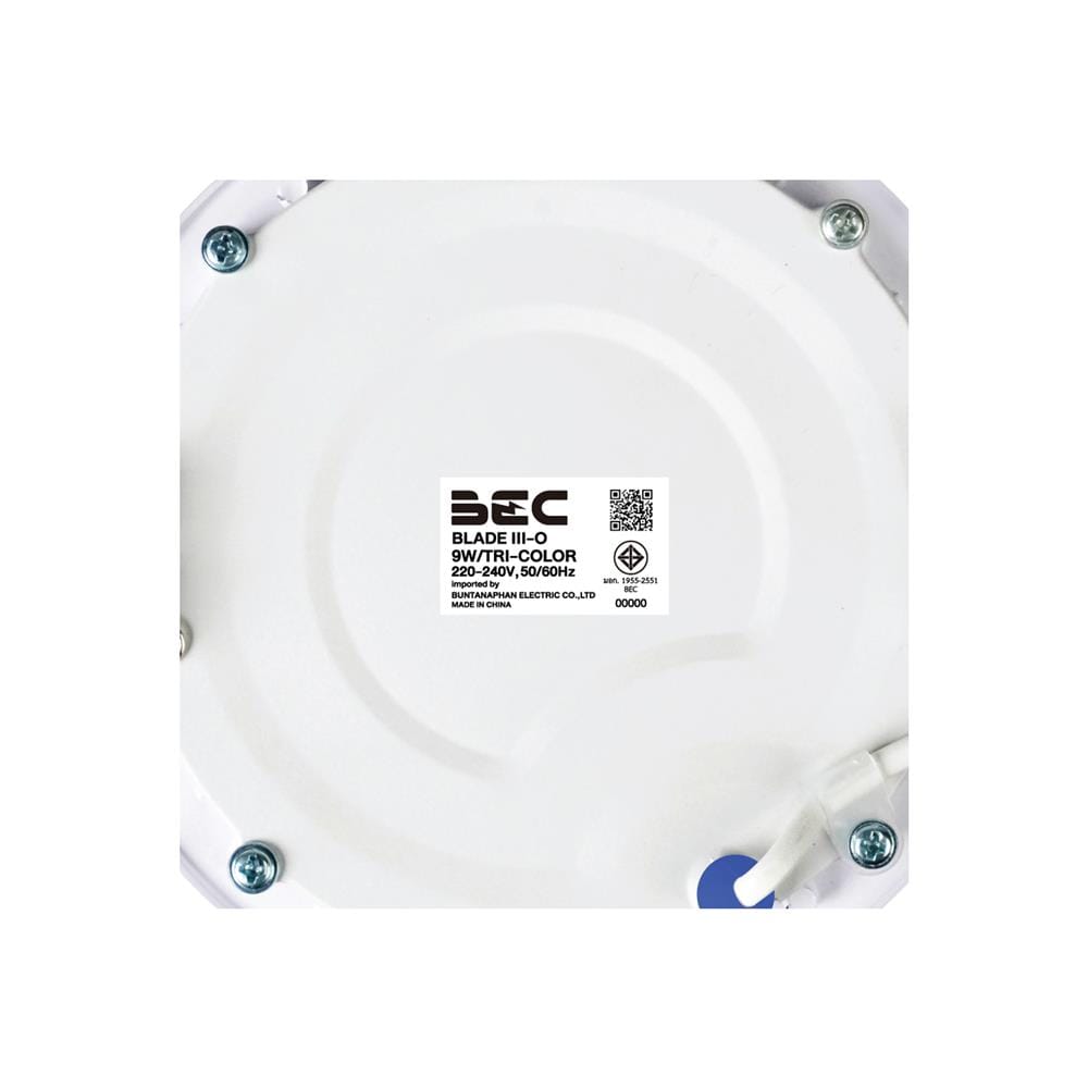 ดาวน์ไลท์ LED BEC BLADE III-O 9WTRI 5.5 นิ้ว 9 วัตต์ DAYLIGHT/COOL WHITE/WARM WHITE สีขาว