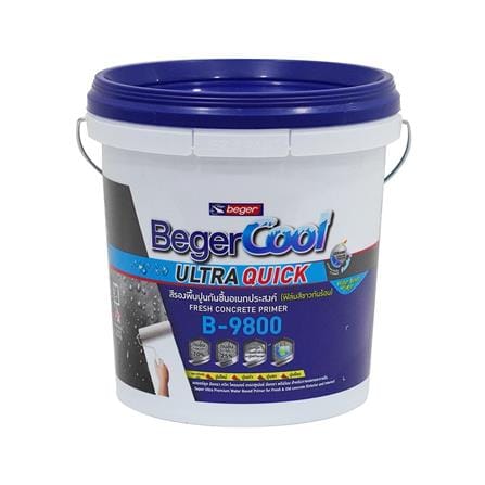 สีรองพื้นปูนอเนกประสงค์ ชนิดด้าน BEGER COOL ULTRA QUICK B-9800 สีขาว 2.5 แกลลอน