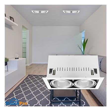 ดาวน์ไลท์ LUMAX 24-05135 9.25 นิ้ว สีขาว เหลี่ยม_3