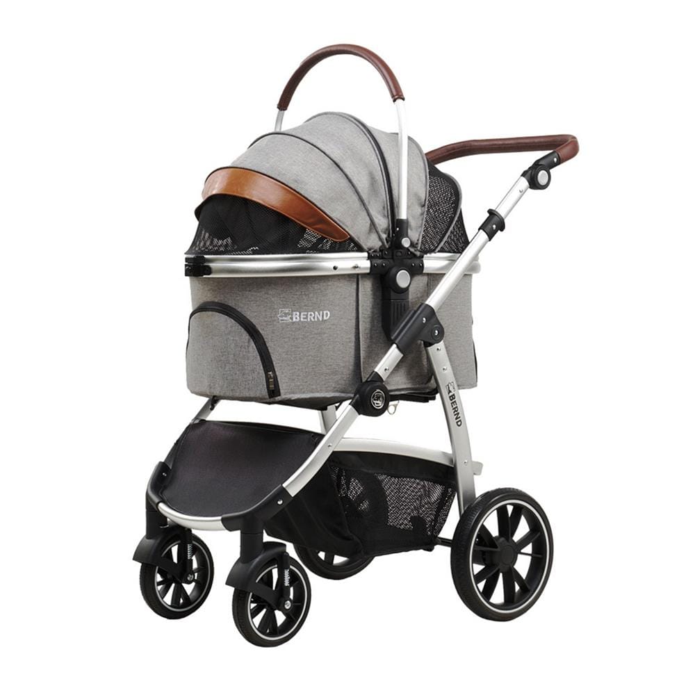 รถเข็นสัตว์ BERND รุ่นPRIMEPET(ISOFIX)เทา_0
