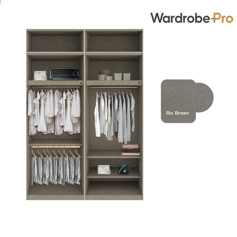 ตู้เสื้อผ้า 4 บานเปิด SB BUILT IN WARDROBE PLUS 59061132 200 ซม. สีไม้อ่อน