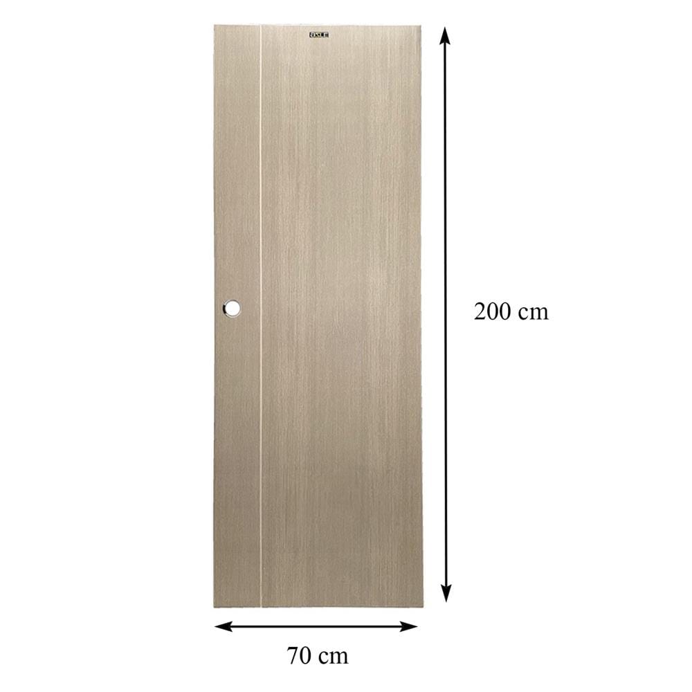 ประตูห้องน้ำ UPVC AZLE WB1 70X200 ซม. สี WHITE/GREY เจาะลูกบิด