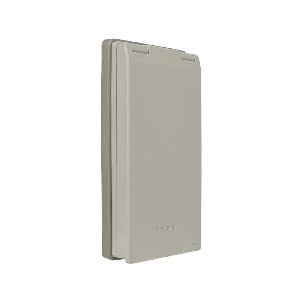 หน้ากากกันน้ำ 2 ช่องกลาง PANASONIC WEG79029K สีครีม