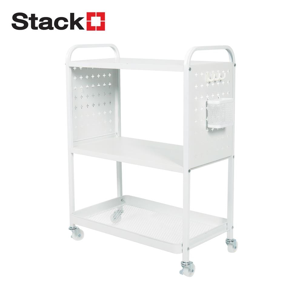 ชั้นวาง 3 ชั้น มีล้อ STACKO TIDY 60.2x34.1x81 ซม. สีขาว_1