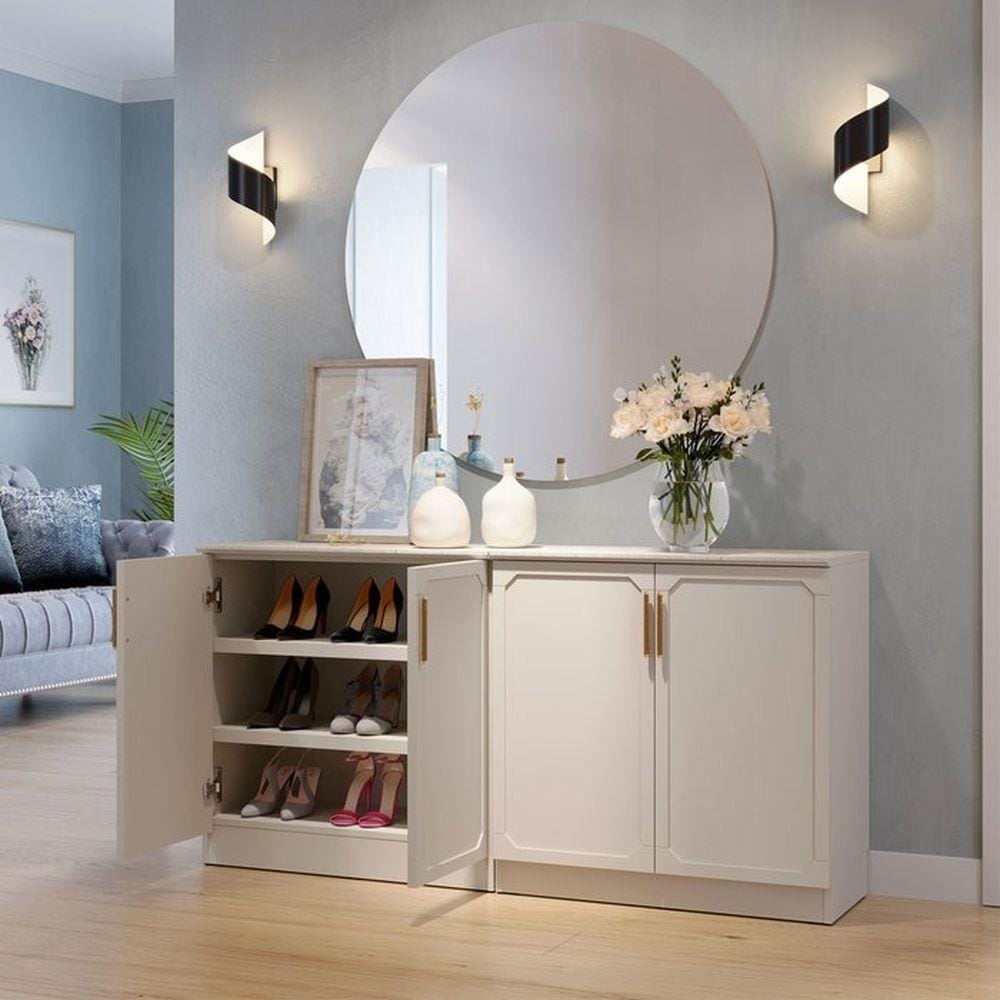 ตู้วางรองเท้า SB FURNITURE QUINN 19228846 80 ซม. สี MAGIC GREY