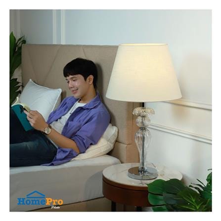 ไฟตั้งโต๊ะ CARINI MT2268A สีเงิน/ใส/ขาว_5