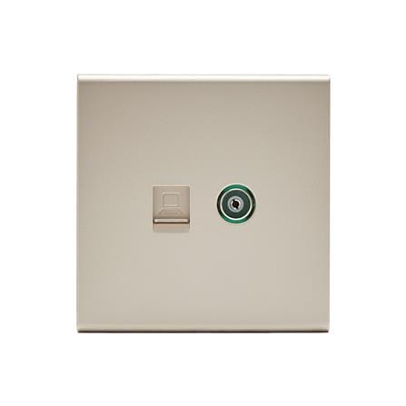 เต้ารับโทรทัศน์และคอมพิวเตอร์ CAT 6 SAHN D24-G สีทอง_0