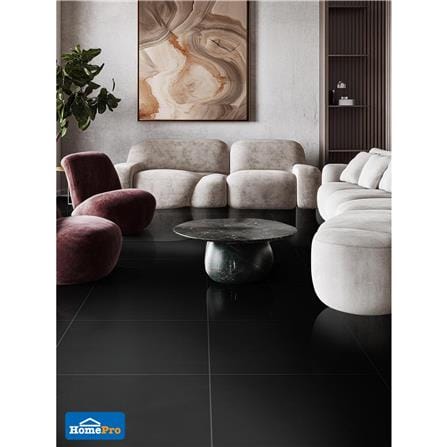 กระเบื้องพื้นพอร์ซเลน 60x60 ซม. TARA ซุปเปอร์แบล็ค นาโน ดำ PM 1.44 ตร.ม._2