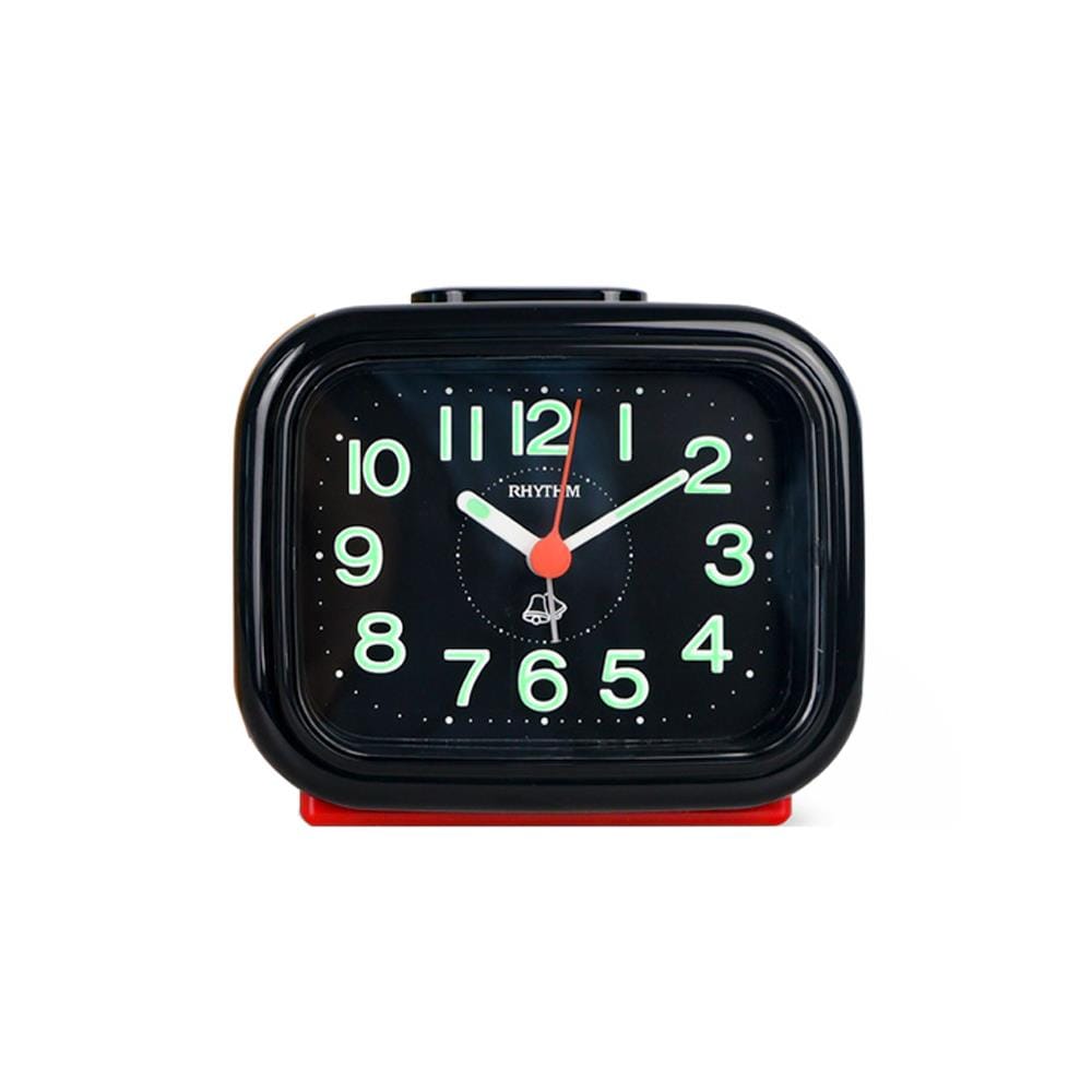 นาฬิกาปลุก RHYTHM 4RA888-R01 4.6X4 นิ้ว สีแดง/ดำ