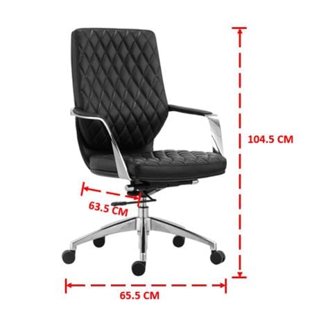 เก้าอี้สำนักงาน SURE KRISTER PL-525L BLACK สีดำ_5