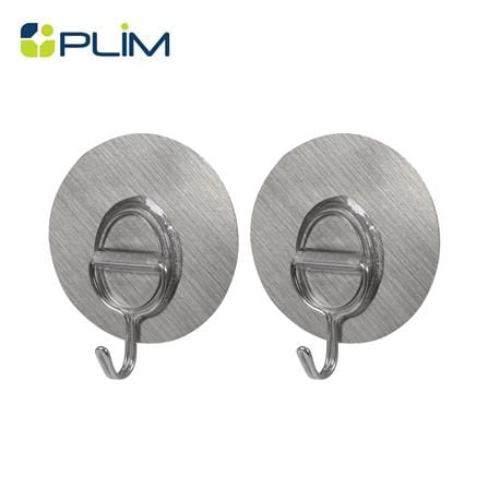 ขอแขวนวงกลมติดเทปกาว PLIM XY-0222 สีเงิน แพ็ก 2 ชิ้น_0
