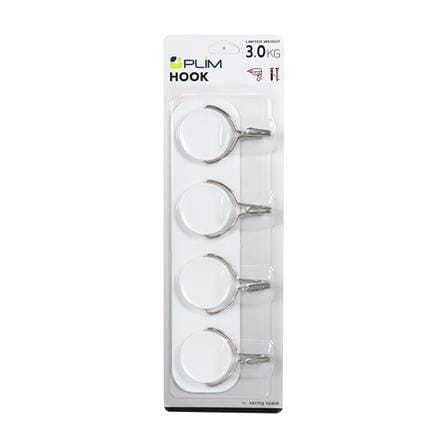 ขอแขวนติดเทปกาว 4 ตะขอ PLIM XY-0527 สีขาว_2